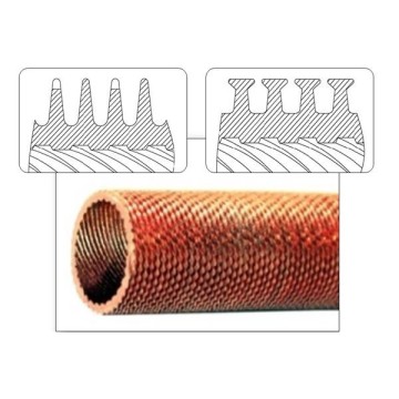 Tubo integral de aleta baja aletas serradas