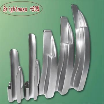 Stainless steel fiber optic laryngoscope