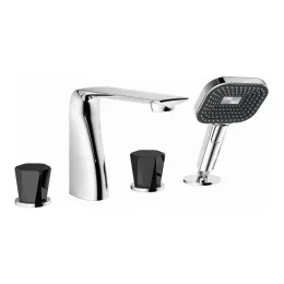 Four-Hole Rim-Mounted Bath Mixer – Hand Shower