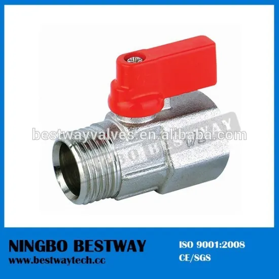1/4" to 1/2" Mini brass ball valve