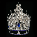 Corona de diamantes de imitación de tiara de gran rey grande