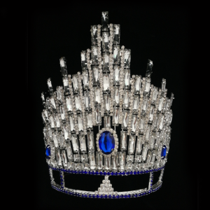 Large Tall King Pageant Tiara Rhinestone Crown