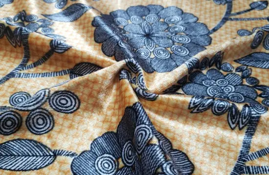 Printed Warp Knitting Velvet Fabric for Sofa Furniture
