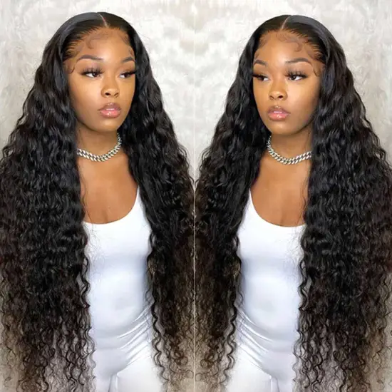 Brazilian Natural Human Hair HD Lace Front Wigs Pre Plucked Transparent 360 Lace Frontal Full Lace Wigs for Black Women