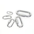 Stainless steel carabiner with round hole