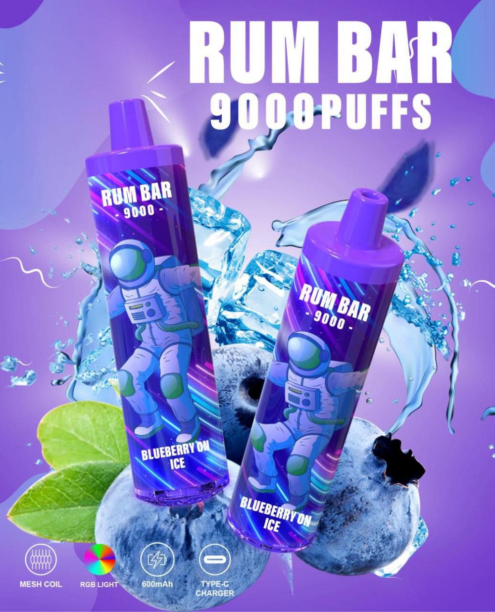 Rum Bar 9000 Puffs Ondesable Vape Wolesale