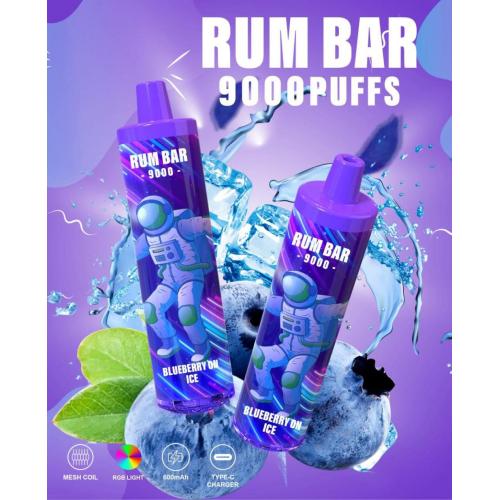 Rum Bar 9000 Puffs Vape Rechargeable Wholesale Price