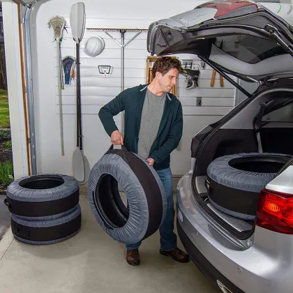 4PCS Car Tire Cover Wheel Bag - Spare Tyre Covers for Tire Storage