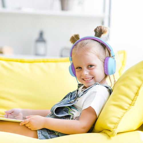 Headphone kabel anak -anak dilipat dan tahan lama