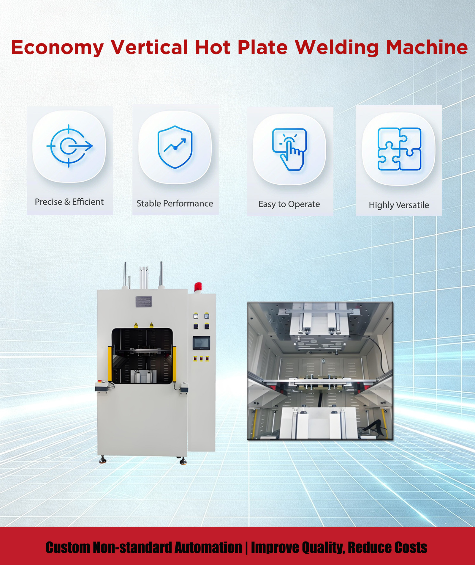 Economy Vertical Hot Plate Welding Machine product 