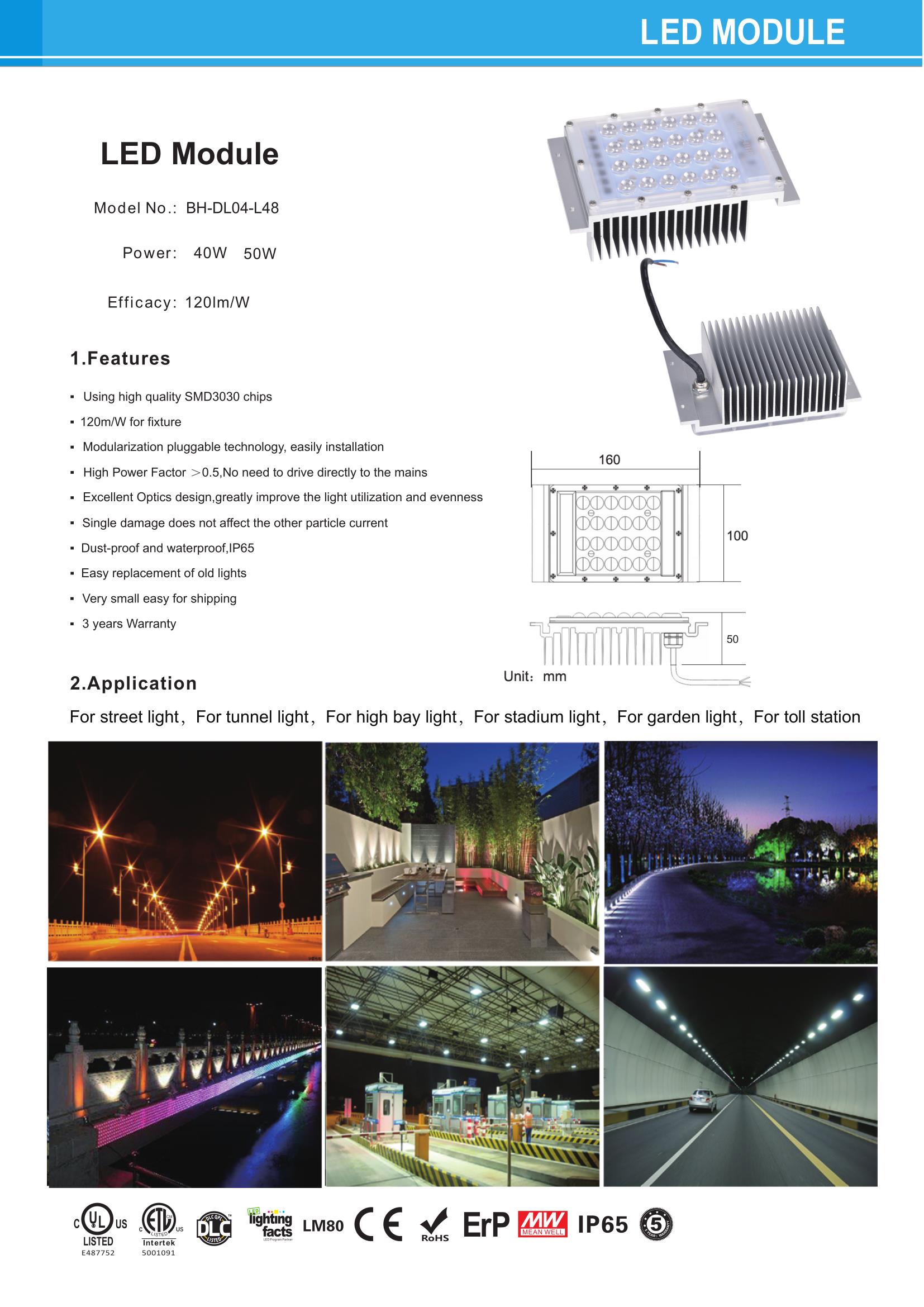 Smd 3030 Led Street Light Module 40w 50w Square Shape, High Quality Smd ...