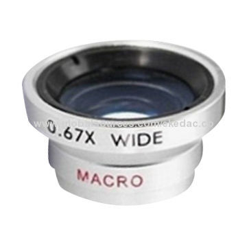 0.67x Wide + Macro 2-in-1 Lens for Mobile Phones, Various Colors Available
