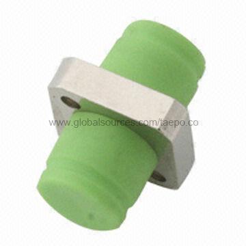 Fiber-optic adapter, single mode, simplex, FC/APC-FC/APC, square