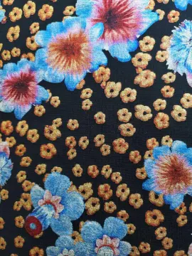 Poly Rayon Span Ponte Roma with Foil
