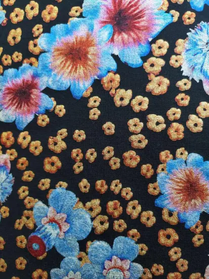 Poly Rayon Span Ponte Roma with Foil