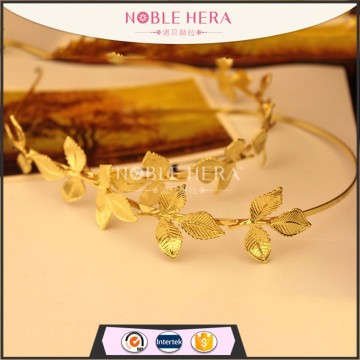 Hot New Trendy Flower Shape Metal Headband Vintage Golden Metal Alloy Lady Headbands