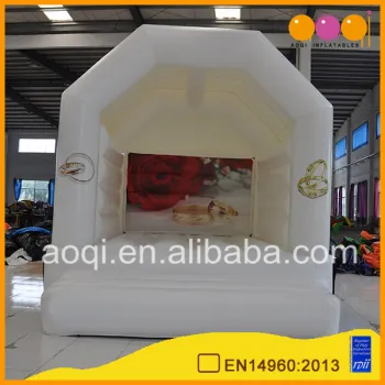 AOQI 2017 hot sale white inflatable wedding party bouncer for decoration