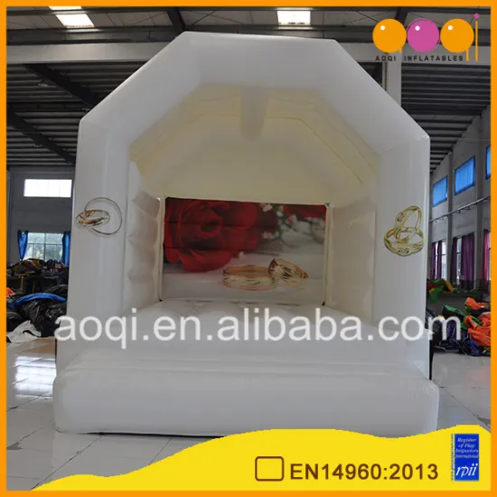 AOQI 2017 hot sale white inflatable wedding party bouncer for decoration