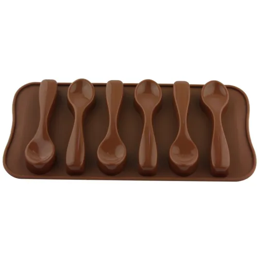 DIY Mini Chocolate Lovely 6 Cavities Spoon Silicone Mold