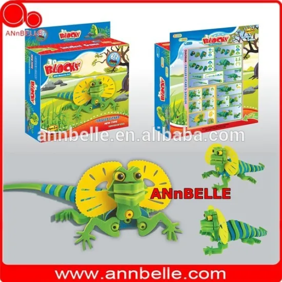 new DIY toy educational animal 3D puzzle lizard