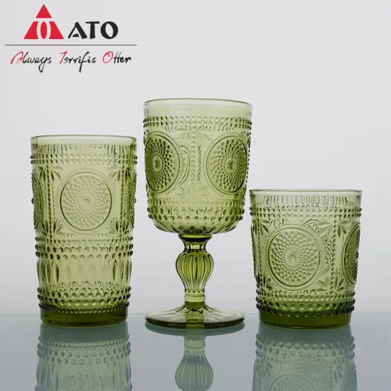 Lead Free Sunflower embossed Whisky Beer Glass Cup