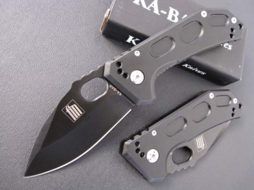 black finish stainless steel blade w,metal handle