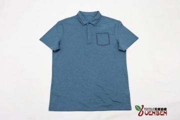 Ανδρικό Melange Slub Polo με κολάρο από ύφασμα