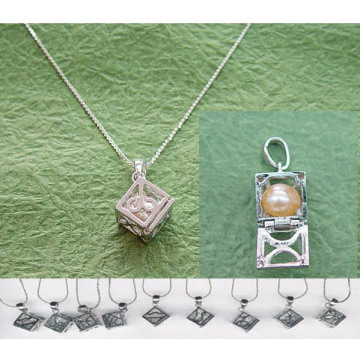 Wish Love Pearl Square Zodiac Cage Pendant