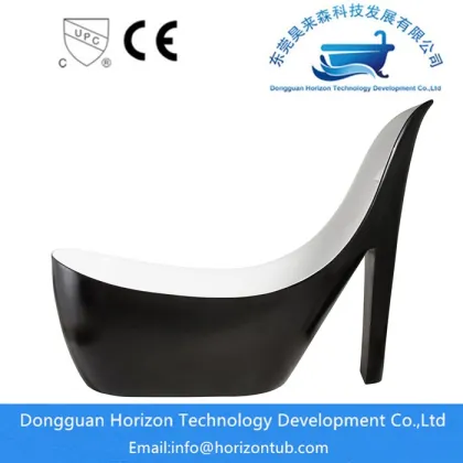 High heeled shape acrylic bathtub