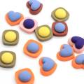 Cheap Wholesale Heart Round Shaped Resin Beads Craft Ornaments Room Desk Decoration Charms 100pcs/bag Cabochon