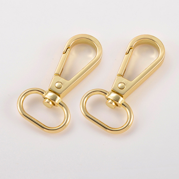 Light Gold Custom Luxury Metal Dog Hook Strap Trigger Hook Clasp Snap Hook for Bags