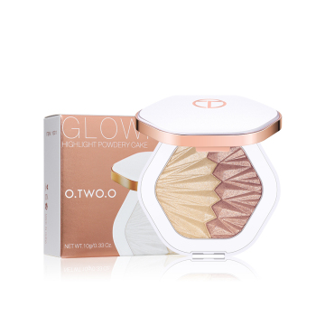 O.TWO.O 5 Color 3D Highlighter Powder with Mirror