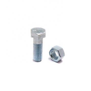 Blue and White Zinc Plating Carbon steel bolt