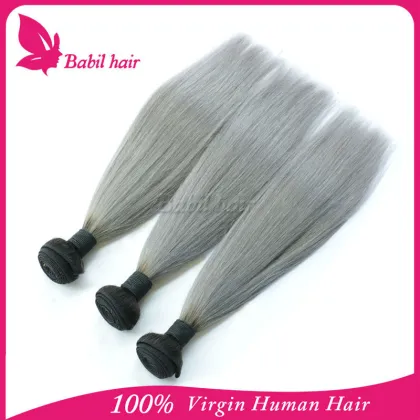 top selling raw russian grey remy hair extensions