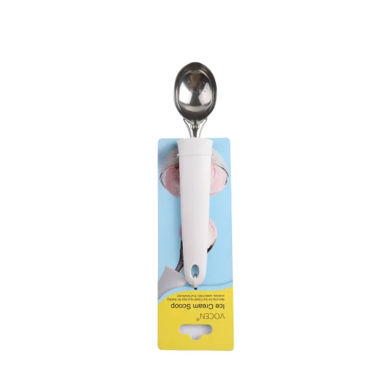 High-Quality Stainless Steel Ice Cream Spoons with Plastic Handles - New Arrivals
