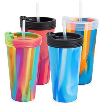 AMZ Hot-Selling Silicone Cup - Red Wine Pint Glass, Portable and Drop-Resistant Beer Cup (480ml)