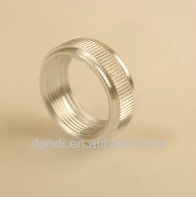 small aluminum knurled ring nut