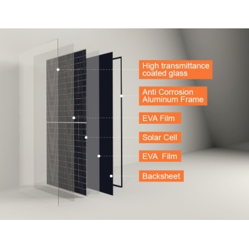 Semua sel 132 sel mono panel solar 490W