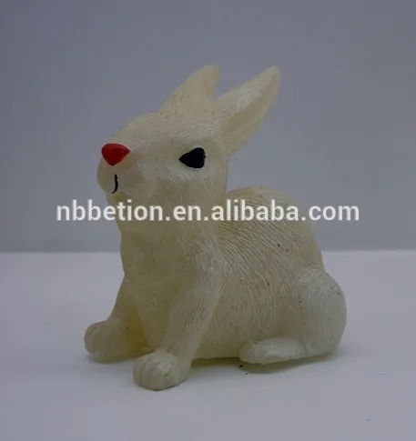 Easter Day Decor Yellow Flickering LED Flameless Groveling Rabbit-shaped Carved Candles