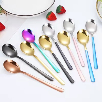 Fashional Colorful Stainless Steel Long Handle Spoon