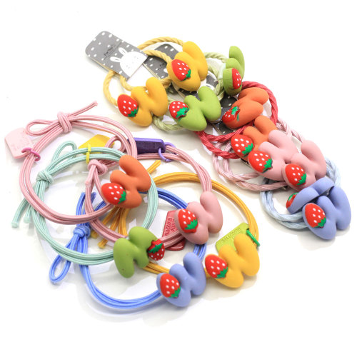 Cinghie per capelli per ragazze sveglie dei cartoni animati Cravatte elastiche per coda di cavallo Corde Cartoni animati in gomma multicolor Cinturini per bambini Anello per capelli per bambini