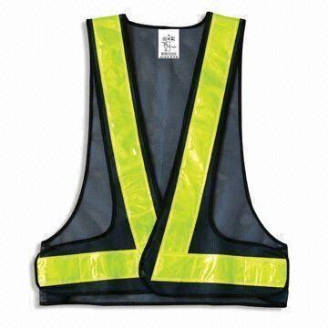Reflective Safety Vest in Various Colors, Made of 100% Polyester Tricot