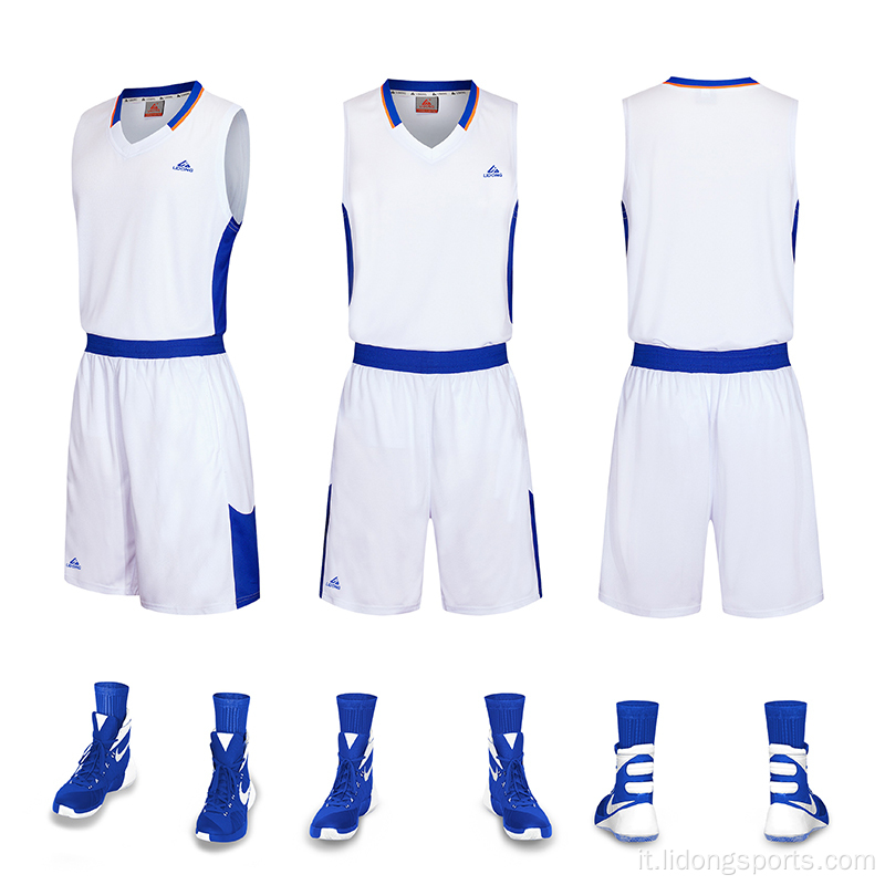 Stampa di uniformi di basket Abbigliamento con maglie personalizzate
