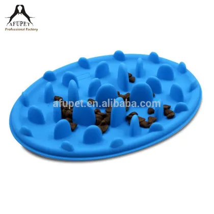 multi colored slow feed pet feeder