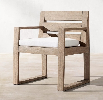 Hot Selling Outdoor Teak Dining Chair and Wooden Table Set for Villa and Hotel Gardens