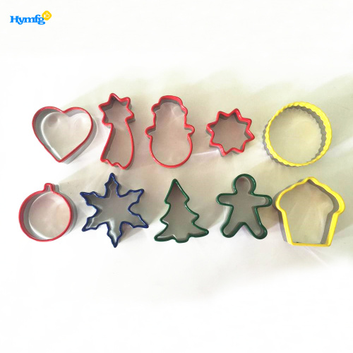 Benutzerdefinierte Kunststoff Rim Metal Christmas Cookie Cutter Set