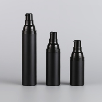 Wholesale Black Acrylic Airless Pump Bottles - 15ml, 30ml, 50ml Matte Frosted Finish