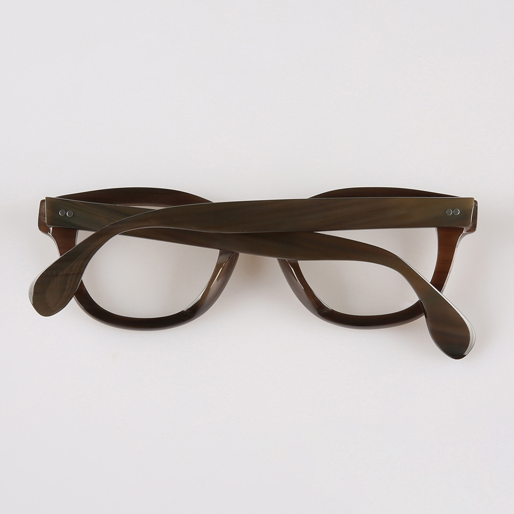 Designer Dark Red Buffalo Horn Optical Frames