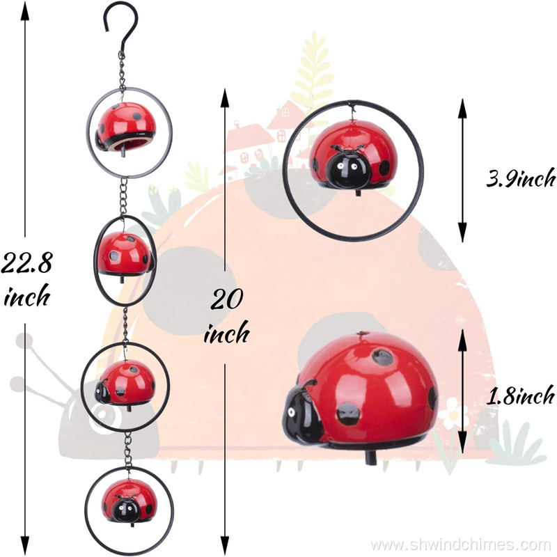 Outdoor Ladybug Acrylic Wind Chime