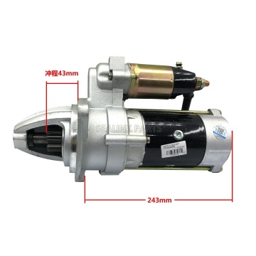 Starter para el motor Isuzu 6BB1 6BD1-EX200-1 EX200-2 EX200-5 11 Dientes de 24 V Chaochai 6102 6105